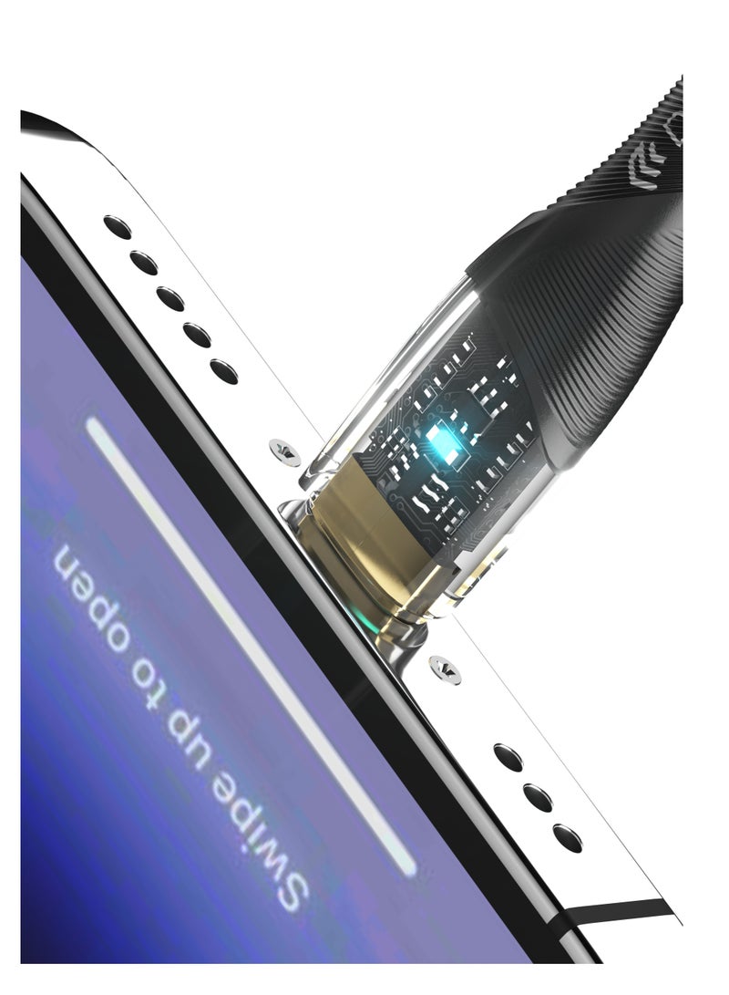 ديفيا كيبل تايب سي الى ايفون بقوة 3 امبير 1 متر من ديفيا  جودة عالية يتميز الكبل بجودة عالية، مصنوع من مواد قوية ومتينة - Image 5