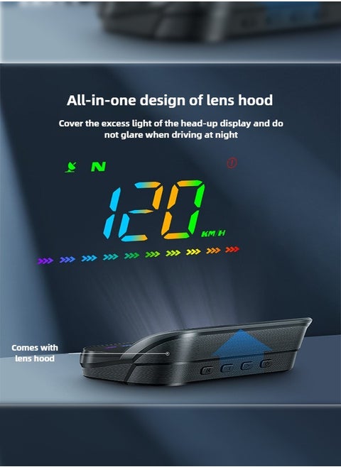 Head-up Display Shows GPS Vehicle Speedometer Up And Can Be Used In Any Vehicle