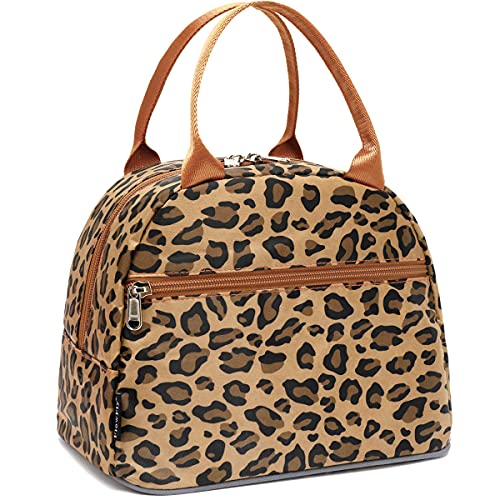 FlowFly Leopard Insulated Lunch Cooler Bag - Tote Organizer for Women/Men, Leopard - Image 1