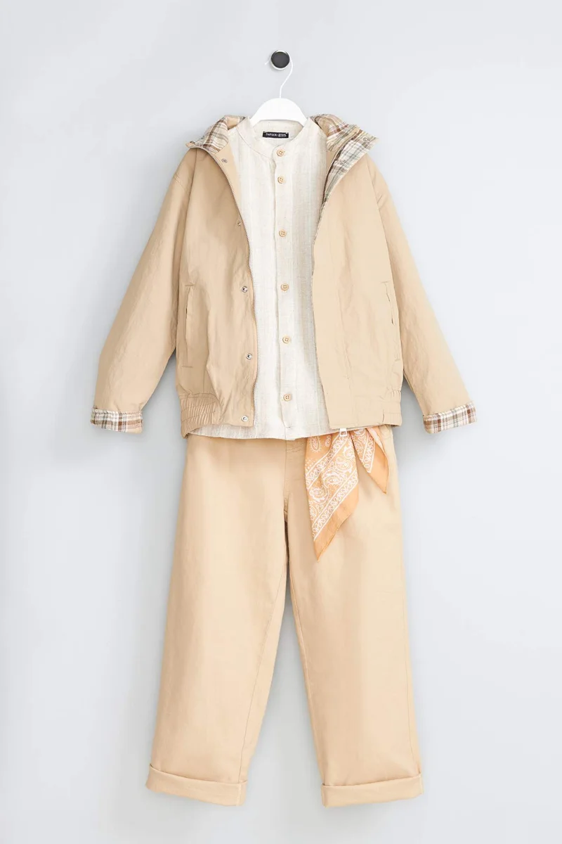 ديفاكتو Boy Waterproof Half Turtleneck Jacket