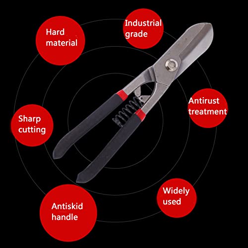 CarClothes Metal Sheet Cutters, Tin Snips for Straight Cutting Metal Sheet,Heavy Duty Shears Tool for Cutting Wire, Keel, Aluminum, (Metal Sheet Cutters 10.5 Inch) - Image 3