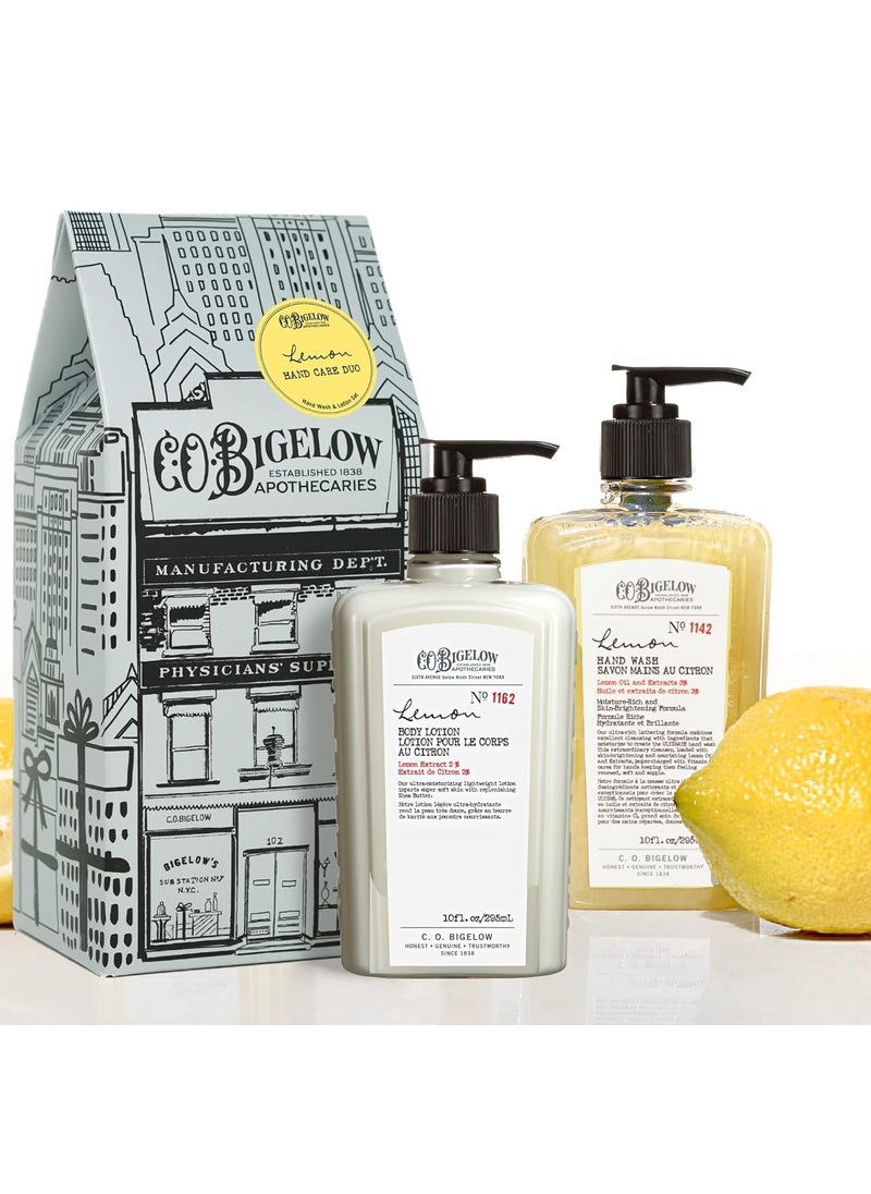 C. O. Bigelow C.O. Bigelow Apothecary Duo - Lemon Hand Care, Hand Soap & Lotion Gift Set of Two - Skin Care for Dry Skin with Moisturizing Lotion & Liquid Hand Wash - 10fl oz Each  - Image 1