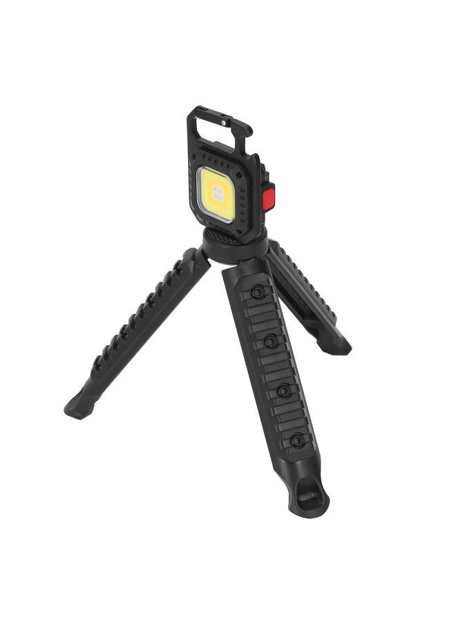 Thoraya COB Small Flashlights Rechargeable Portable Mini Pocket Lights with Folding Triangle Bracket for Fishing Camping  - Image 3