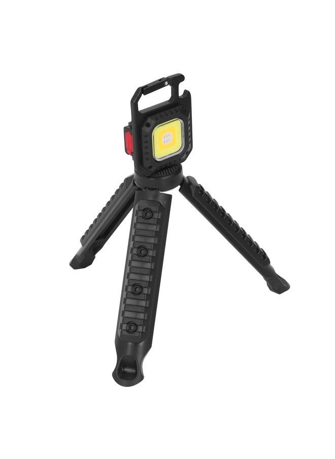 Thoraya COB Small Flashlights Rechargeable Portable Mini Pocket Lights with Folding Triangle Bracket for Fishing Camping  - Image 2