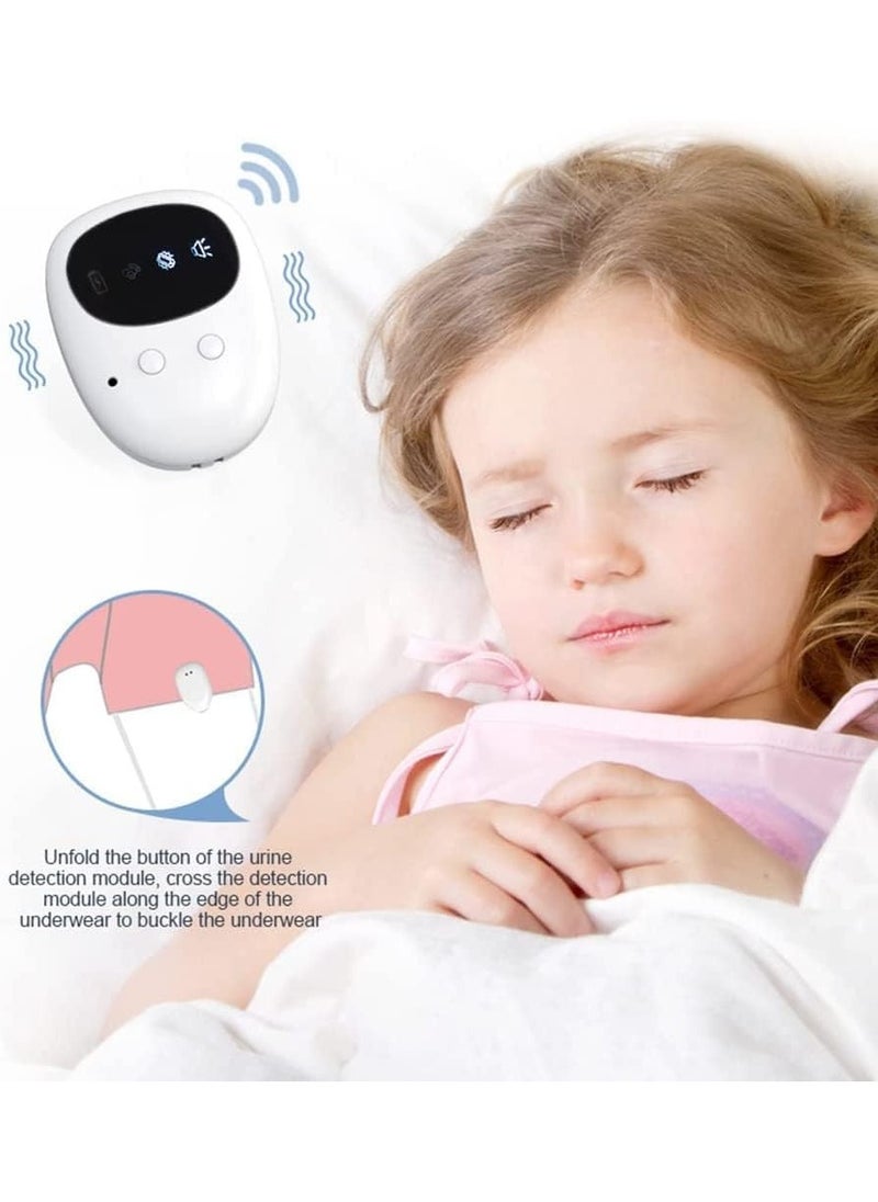 Wireless Bed Wetting Alarm System, USB Rechargeable Alarm with Loud Sound and Strong Vibration, Bed Wetting Sensor with 3 Reminder Modes for Kids, Elderly