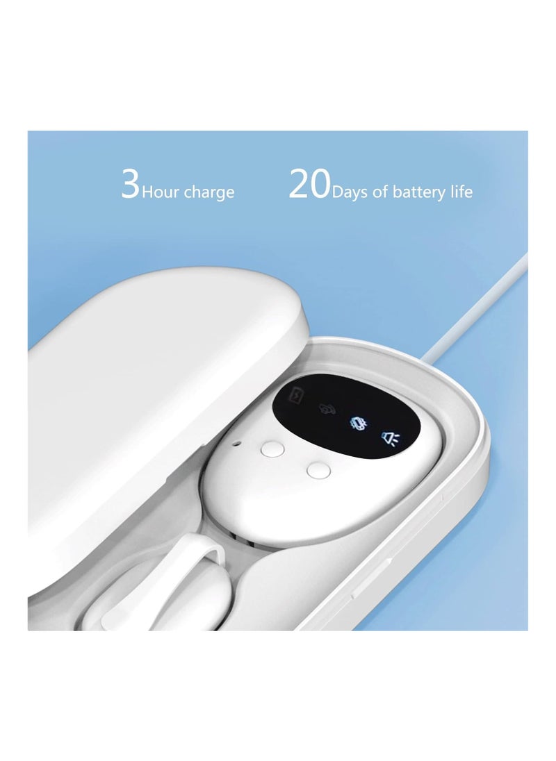 Wireless Bed Wetting Alarm System, USB Rechargeable Alarm with Loud Sound and Strong Vibration, Bed Wetting Sensor with 3 Reminder Modes for Kids, Elderly