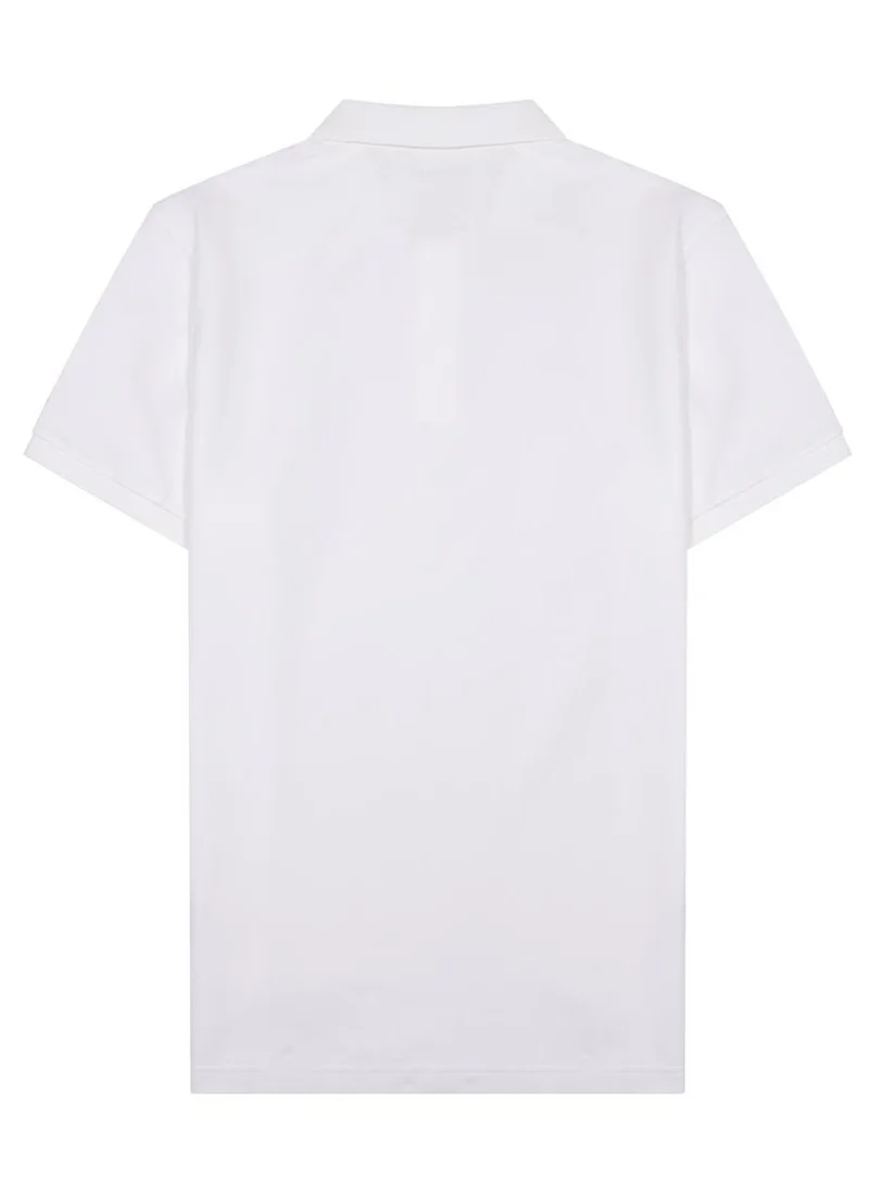 GIORDANO Men's Solid Polo  - White