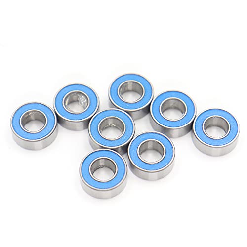 FUSHIBEARING FUSHI 16PCS RC Ball Bearing Kit Blue Rubber Seals for Tamiya TT-02 - Image 2