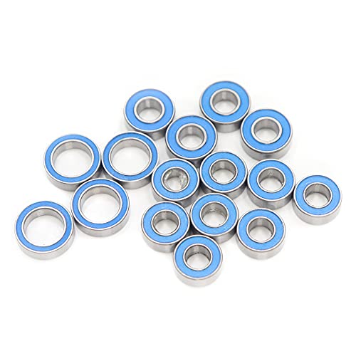 FUSHIBEARING FUSHI 16PCS RC Ball Bearing Kit Blue Rubber Seals for Tamiya TT-02 - Image 1