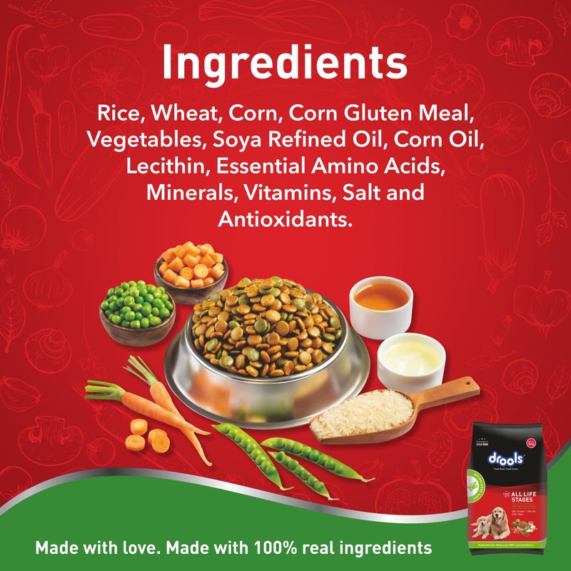 Drools Dry Dog Food All Lifestages 100% Vegetable,3Kg Pack for All Life Stages - Image 5