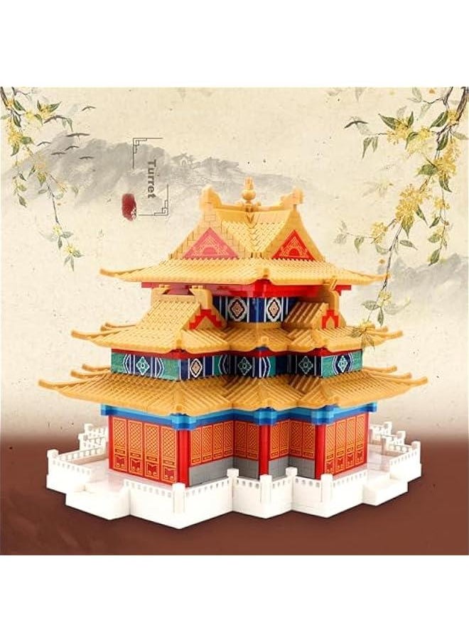 null - Architecture Building Sets for Adults Micro Mini Blocks, Turret of Palace Building Bricks Set for Kids, Chinese Architecture Kits Creative Present for Ages of 14+(2460PCS) - Image 1
