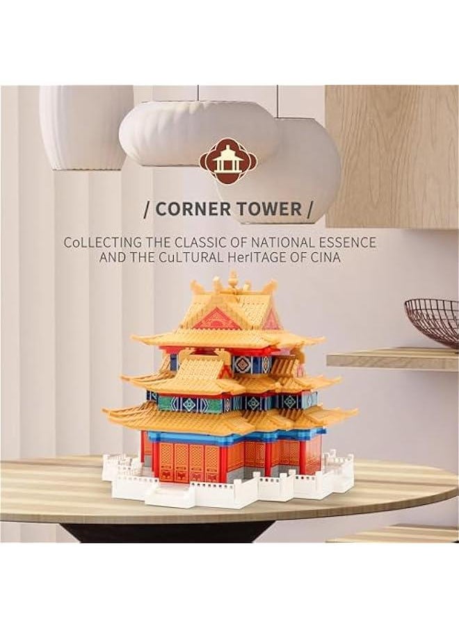 null - Architecture Building Sets for Adults Micro Mini Blocks, Turret of Palace Building Bricks Set for Kids, Chinese Architecture Kits Creative Present for Ages of 14+(2460PCS) - Image 1