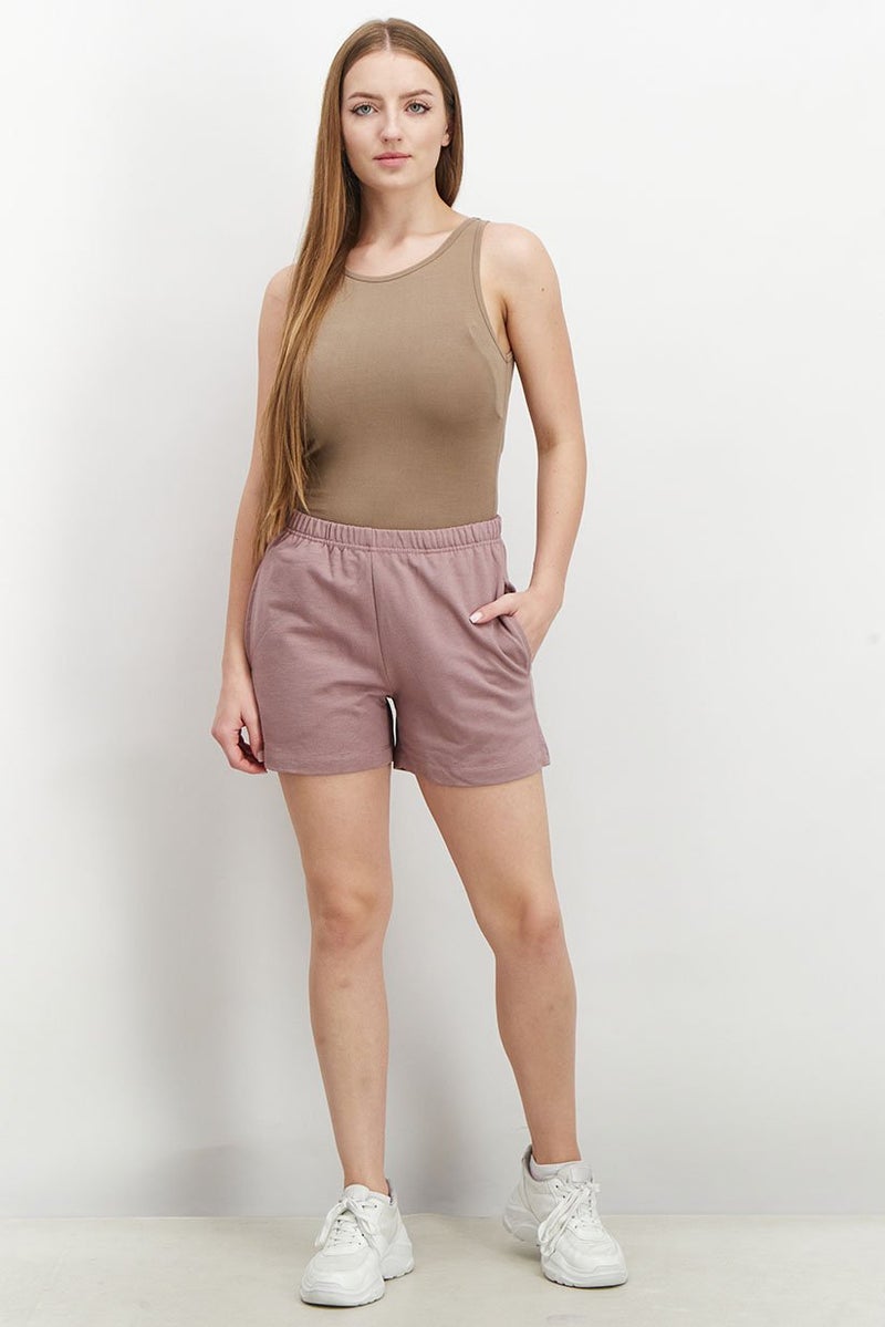XOXO Women Sportswear Fit Training Shorts, Wood Rose - Image 3
