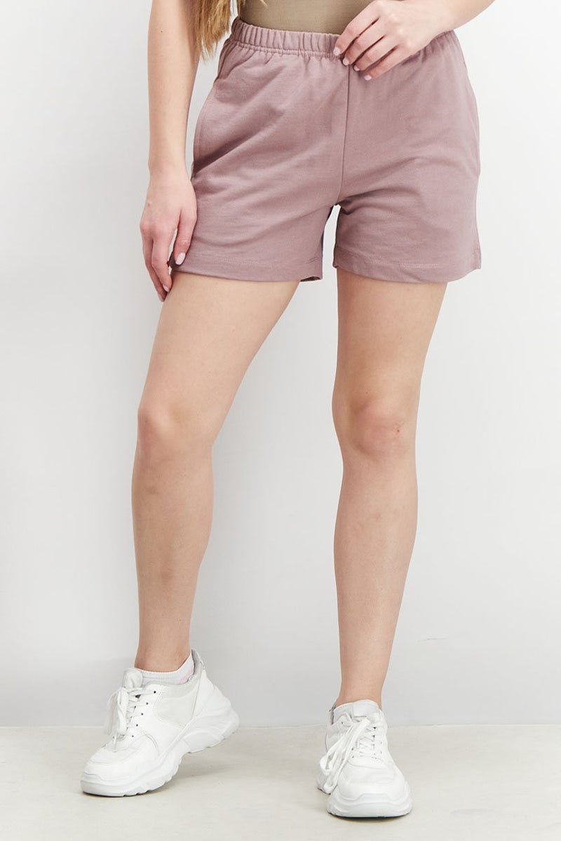 XOXO Women Sportswear Fit Training Shorts, Wood Rose - Image 1