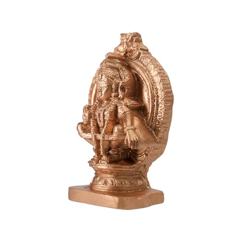 Newven Ayyappa Swamy Idol Showpiece Hindu God Ayyappan Statue Decorative Figurine for Home Car Dashboard Decor Gifts Living Room, Golden Colour, 7 X 4 X 11 CM, Polymarble, Religious - Image 4