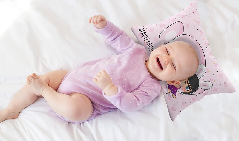 Novo Baby Fiber Baby Pillow with Super Soft Fabric|1 Month to 5 Year Kids,Baby Pillows | Infant Pillow for Sleep,Bed Set,Head Shaping,Neck Support (12 X 18 Inches) (Lady Elephant) - Image 4