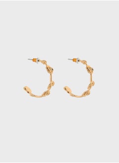 ELLA Rose Floral Hoop Earrings  - Image 1