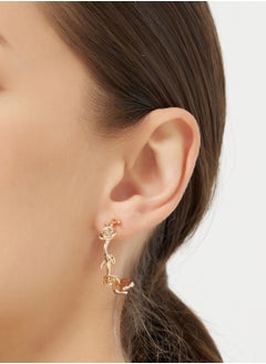 ELLA Rose Floral Hoop Earrings  - Image 3