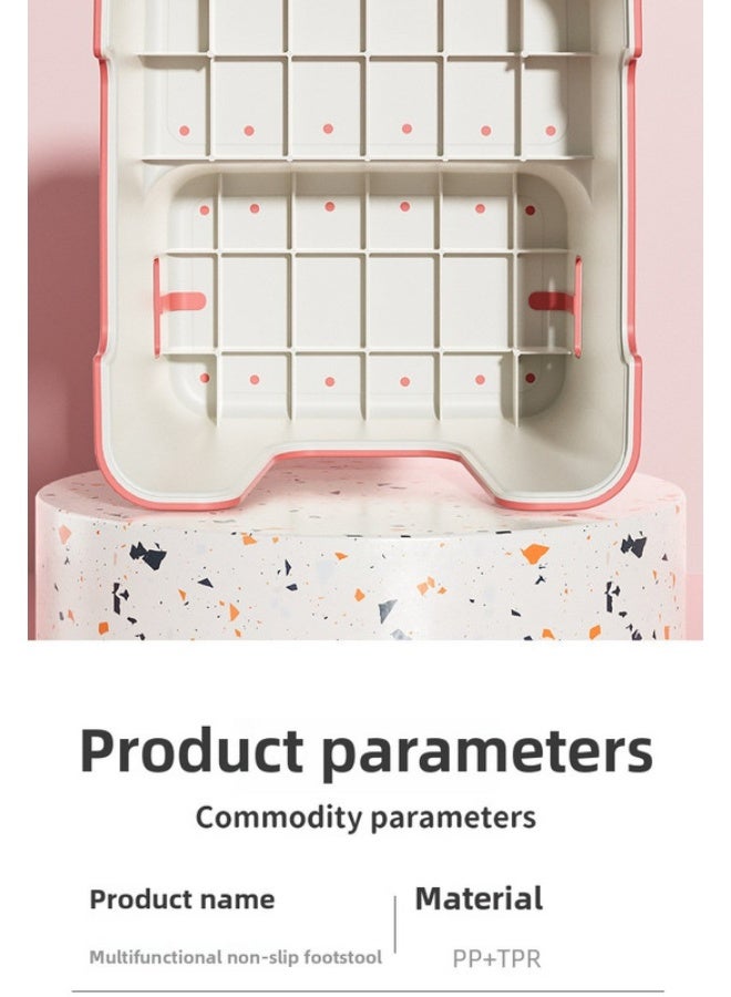 ORiTi مقعد مرحاض للأطفال، مقعد غسيل يدين غير قابل للانزلاق، مقعد بيانو، مقعد بلاستيكي سميك للاستخدام المنزلي - وردي - Image 5