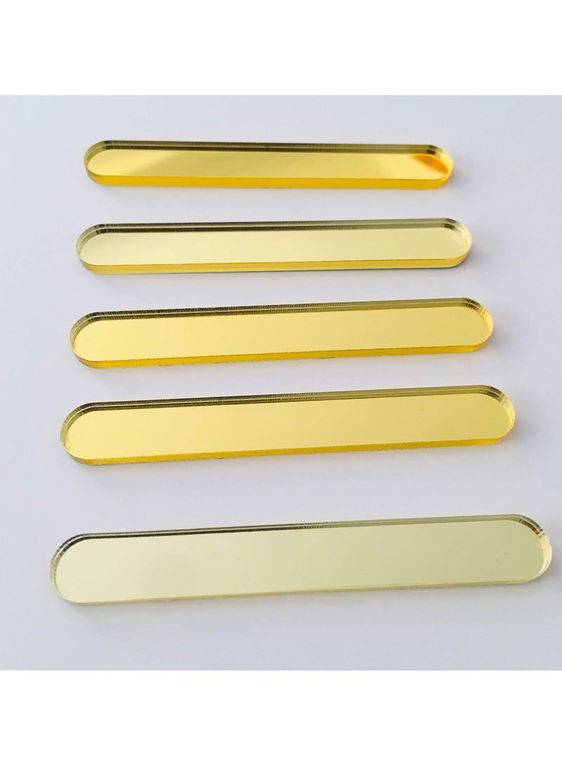 AAS ECOM Gold Acrylic Popsicle Sticks, 30 Pieces, 7 cm, for Ice-Cream Making and Arts & Crafts - Image 1