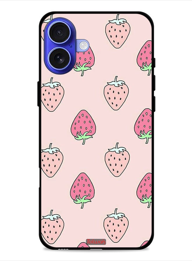 Tolwak Apple iPhone 16 Protective Case Cover Strawberry Icon - Image 1