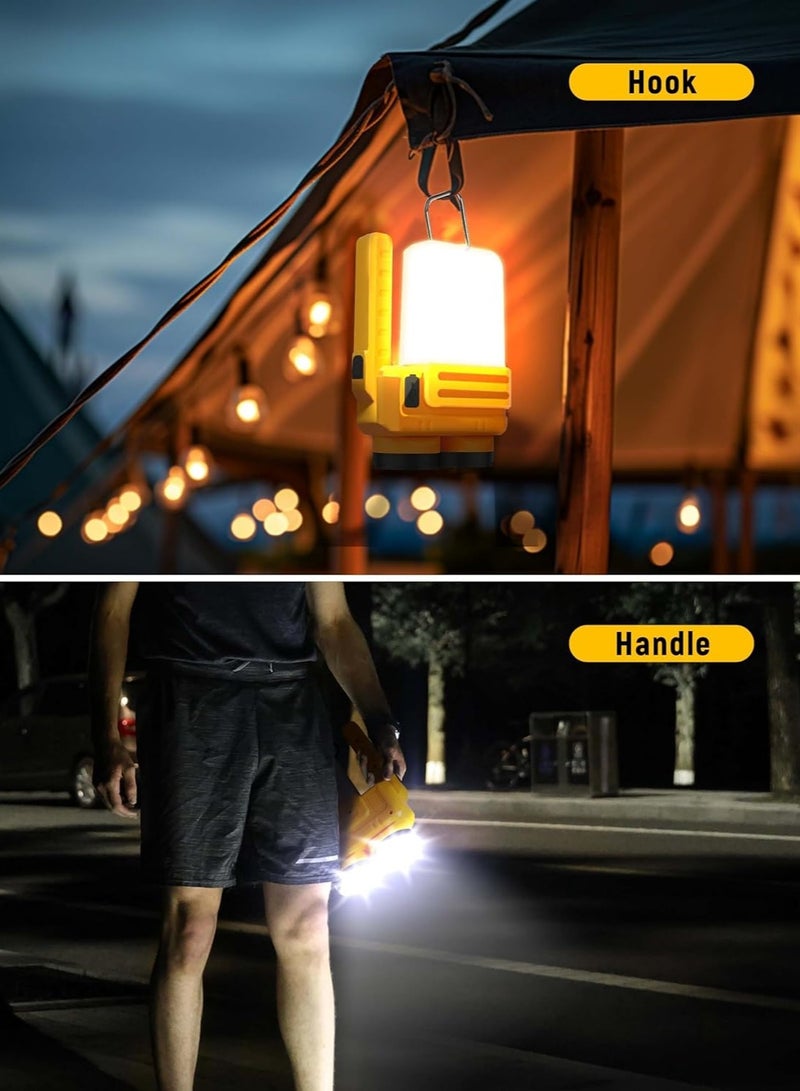 Rechargeable LED Camping Lantern, Dimmable Lantern Flashlight with Hook, Waterproof Spotlight for Hurricane Emergency, Outdoor, Hiking and Home, USB Cable Included - Image 5