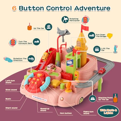 SOSUSHOE Toys for 3 4 5 6 Year Old Boys Girls Toddlers Car Toys Race Car Track Montessori Toy for Toddler 34 Fine Motor Skills STEM Toys Boys  Girls Birthday Gifts Valentine Gifts for Kids - Image 5