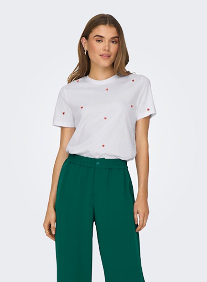 ONLY ONLY Womens Ketty Life Shortsleeve O-Neck Top Juniors  - Image 1