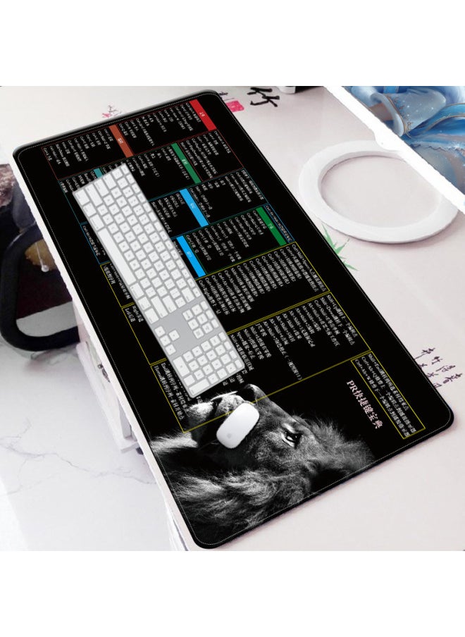 Generic - Multilingual Shortcut Mouse Pad Office Oversized Lock Edge Desktop Non-Slip Computer Mouse Pad For One Generation-Color:300*800*2 Mm-Pattern:Russian [word+excel+office+ps+cad] - Image 1