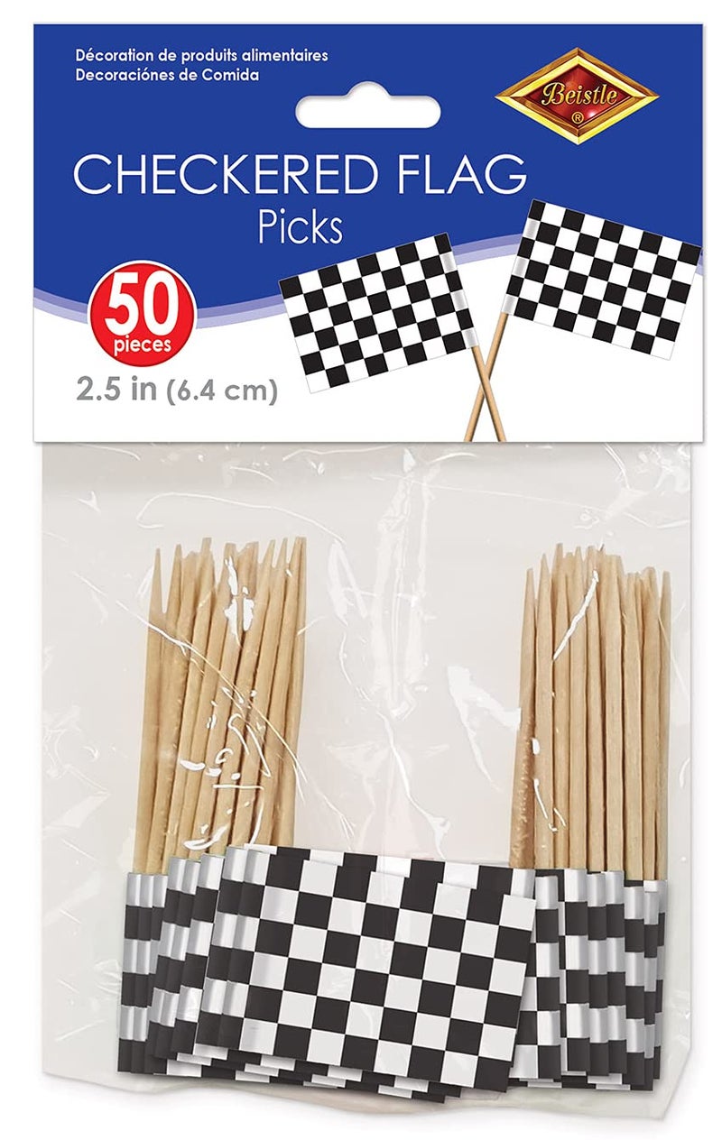 Beistle Checkered Flag Party Picks - Image 4