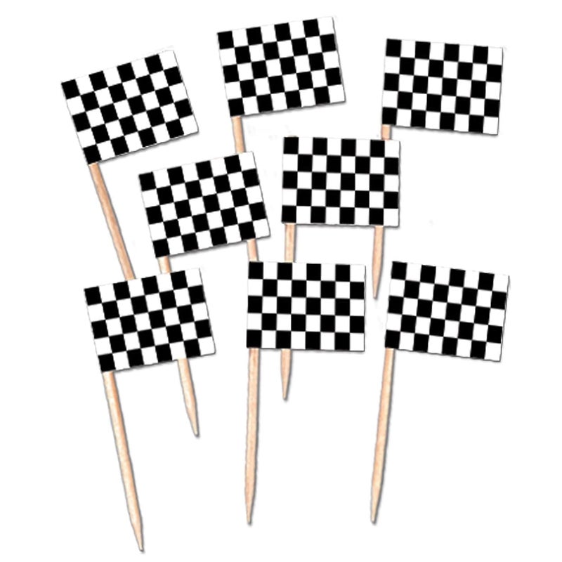 Beistle Checkered Flag Party Picks - Image 1