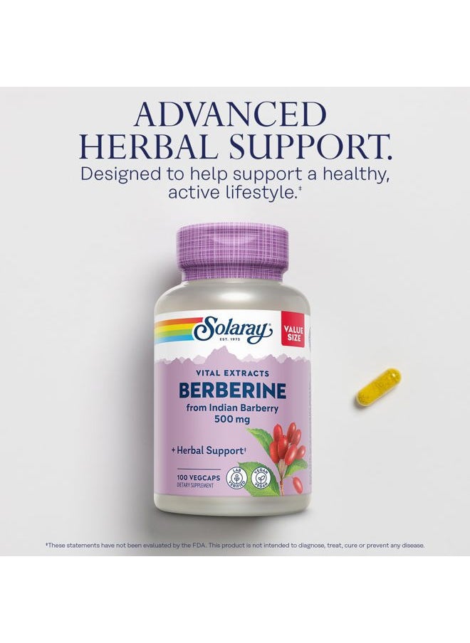 Solaray Berberine 500mg - Berberine Supplement for a Healthy, Active Lifestyle - with Berberine HCl from Indian Barberry - Vegan, Non-GMO, 60-Day Guarantee, Lab Verified - 100 Servings, 100 VegCaps  - Image 3