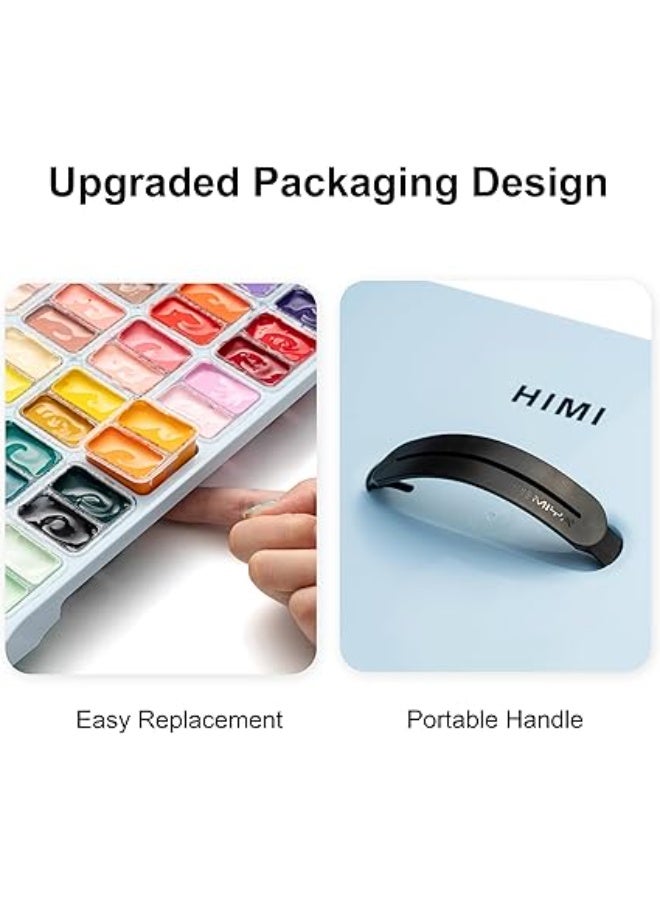 هيمي مجموعة ألوان جواش معدنية احترافية 112 لون × 12 مل – طلاء جواش مائي عالي الجودة للرسم والفنون والحرف اليدوية، ألوان زاهية بتغطية قوية وسهلة المزج، مثالية للفنانين والهواة وطلاب الفنون -أدوات فنية-ألوان فنانين - ألوان رسم - Image 2