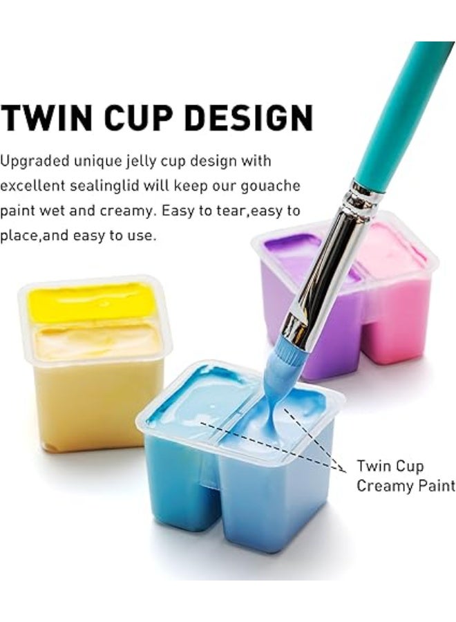 هيمي مجموعة ألوان جواش معدنية احترافية 112 لون × 12 مل – طلاء جواش مائي عالي الجودة للرسم والفنون والحرف اليدوية، ألوان زاهية بتغطية قوية وسهلة المزج، مثالية للفنانين والهواة وطلاب الفنون -أدوات فنية-ألوان فنانين - ألوان رسم - Image 3