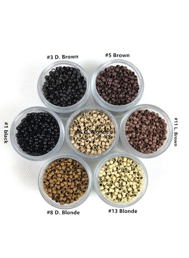 Dybst 1000Pcs Nano Ring Beads Micro Links Rings Hair Extensions Beads Nano Copper Rings Salon Tools Accessories For Nano Tip Hair Extension 7 Colors Available ( 11)  - Image 5