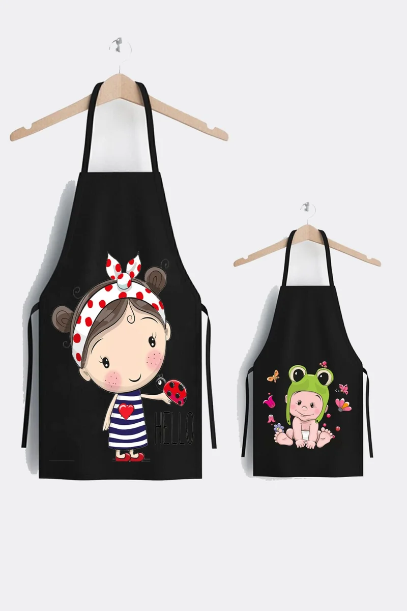 ايس هوم Tatliş Mother and Child Stain-Proof Kitchen Apron Set
