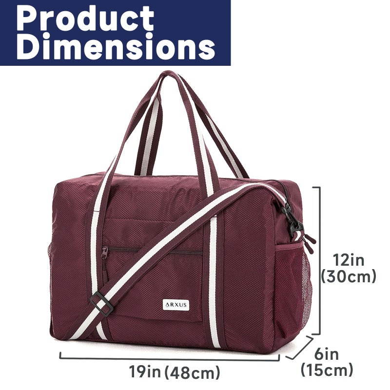 Arxus Foldable Tote Bag for Travel Expandable Lightweight Carry On Luggage 22L Packable Duffle Bag for Traveling - Image 3