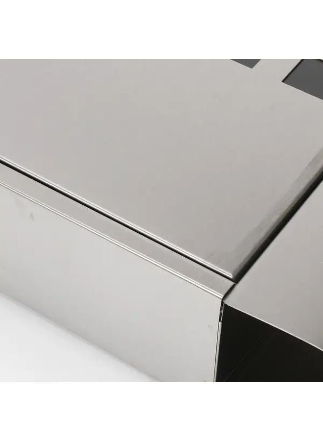 K M 602 Silvery Heavy Duty Stainless Steel Lockable Wall Mounted Outdoor Mailbox - Image 5