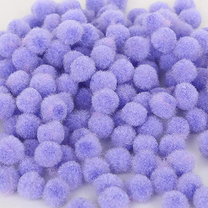 morel كرات بوم بوم بنفسجي وردي وأبيض 20 مم، تستخدم في صناعة المجوهرات والتوران، فن وحرف المكرمية، الزينة، الحقائب، الفساتين، المشاريع المدرسية، عيد الميلاد (إجمالي-150) - Image 2
