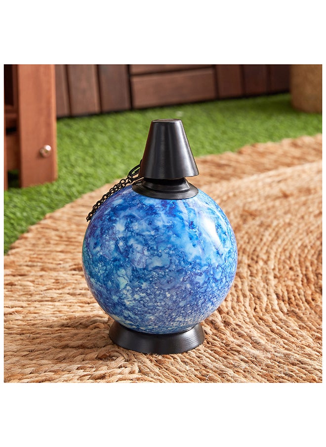Home Box Eden Decorative Table Glazing Ball with Fibre Glass and Metal Lid 10 x 17.5 x 10 cm  - Image 2