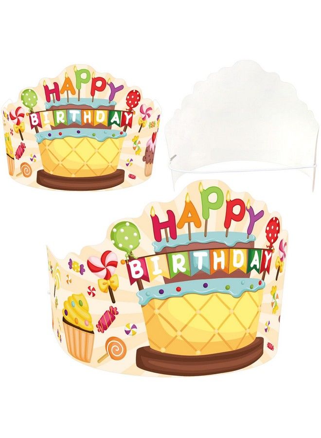 Fancy Land Birthday Crowns For Kids Sweet Cupcake Crowns Classroom Family Birthday School Vbs Party Supplies Pack Of 30 - Image 3