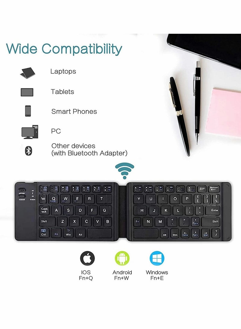 Mini Bluetooth Keyboard, Wireless Foldable Keyboard - Image 2