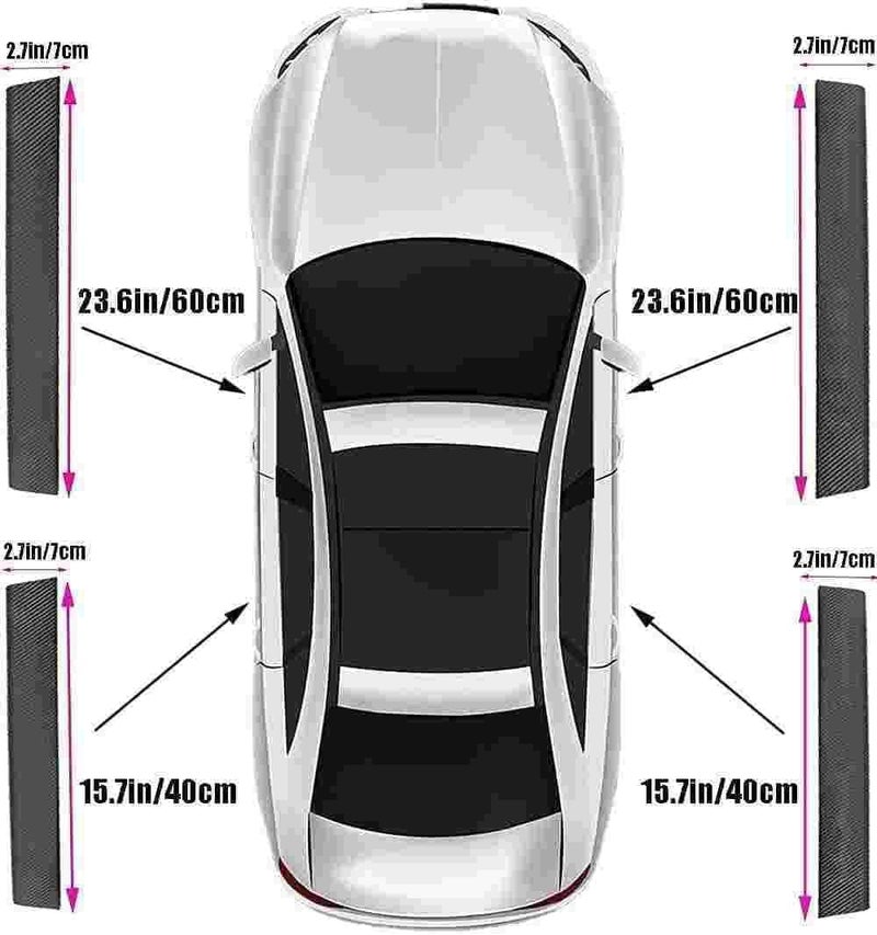 Zteyuzo 4PCS Carbon Fiber Door Sill Protectors Front/Rear Anti-Scratch Entry Guard fit for Bronco Mustang Accessories - Image 3