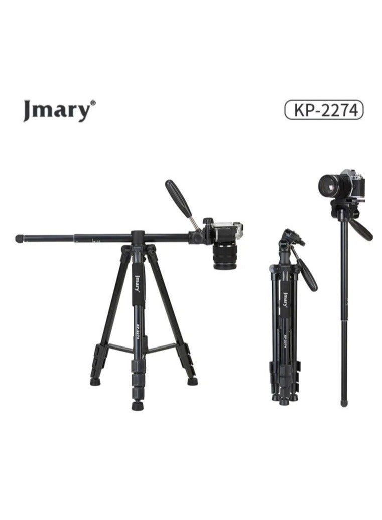 Jmary KP-2274 CameraAluminium Tripod with 4 Sections Professional Detachable Monopod Tripod with 360 Degree Head Quick Release Plate - Image 5