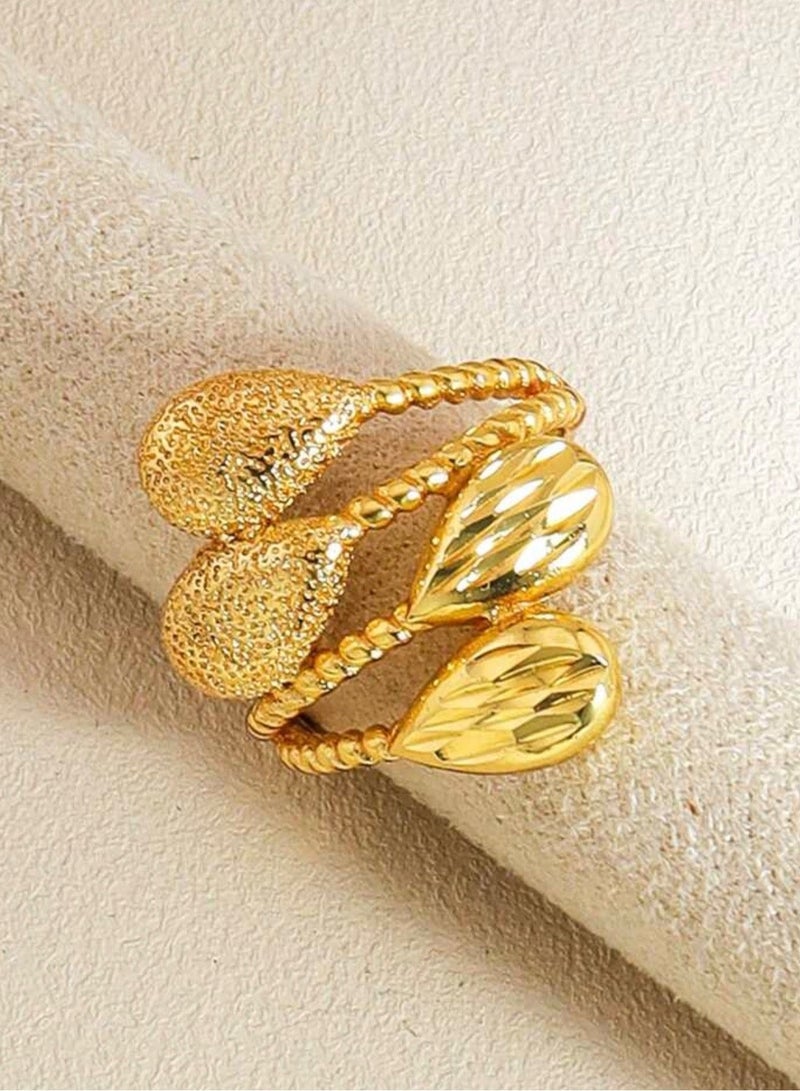 GOLDMAX 21k Gold Plated Ring For Women One Size With Gift Box - Image 2