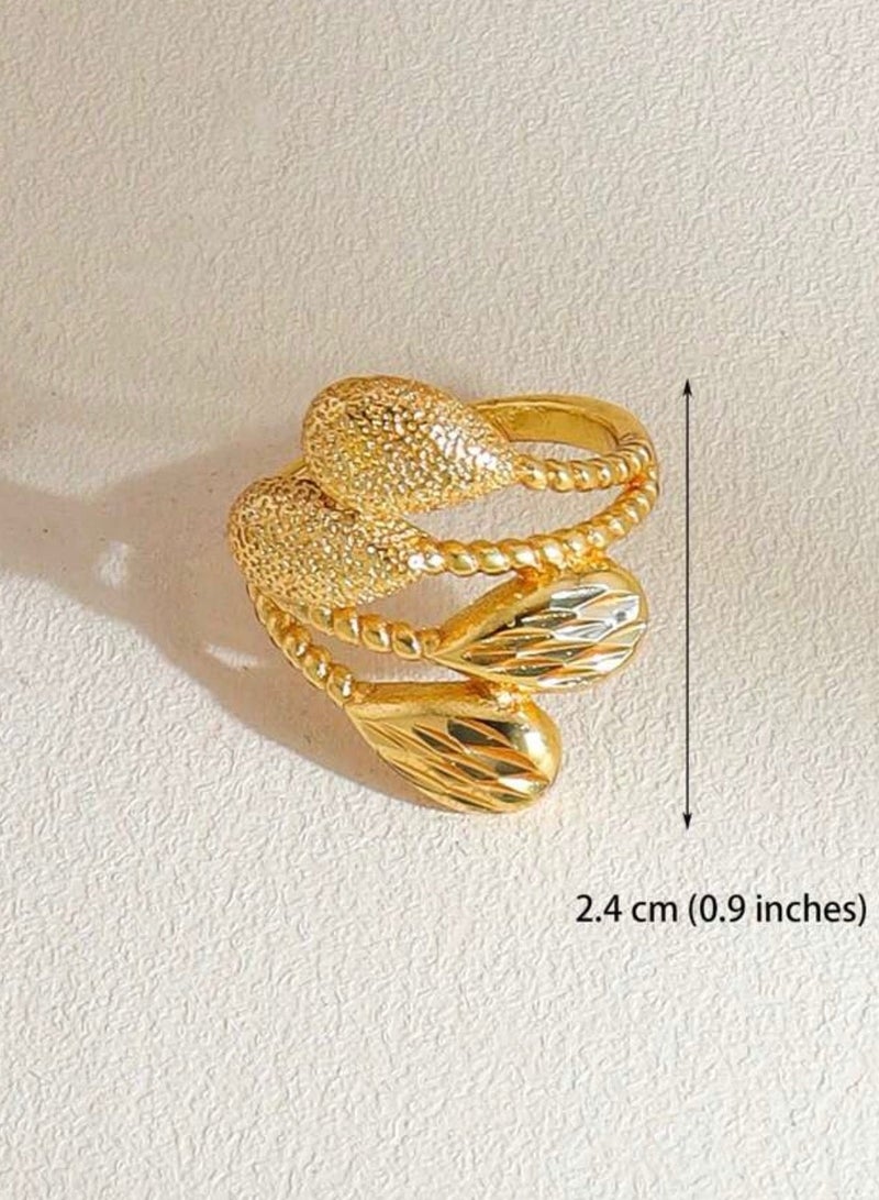 GOLDMAX 21k Gold Plated Ring For Women One Size With Gift Box - Image 5