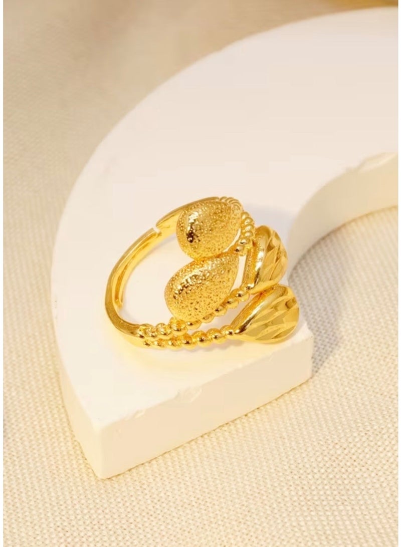 GOLDMAX 21k Gold Plated Ring For Women One Size With Gift Box - Image 3
