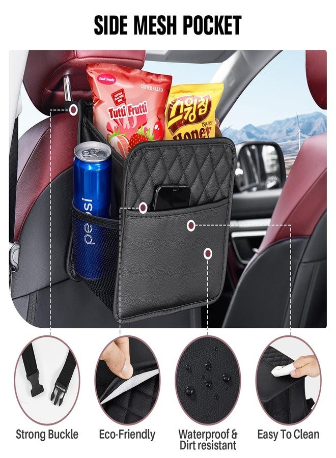 PARVY منظم ظهر مقعد السيارة | منظم معلق مقاوم للماء من الجلد الصناعي للسيارة | جيوب تخزين مع حاملات أكواب للأطفال والكبار | مقاس عالمي - Image 2