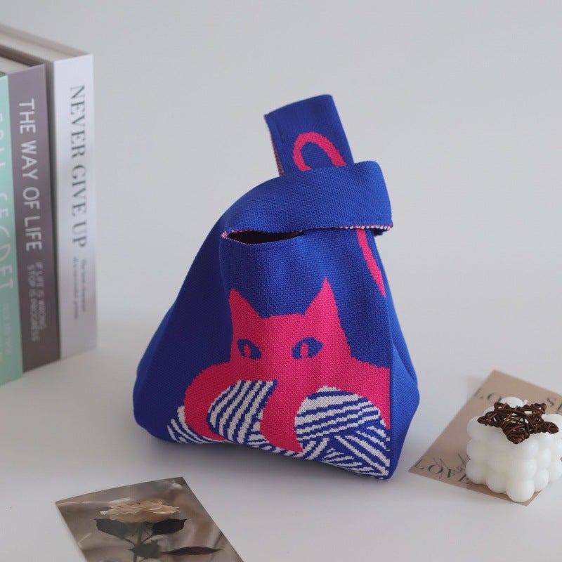 Knitted Bag Handbag Bucket Bag Tote Bag Woven Bag Women'S Bag Women'S Bag Vest Bag Simple Gift - Image 1