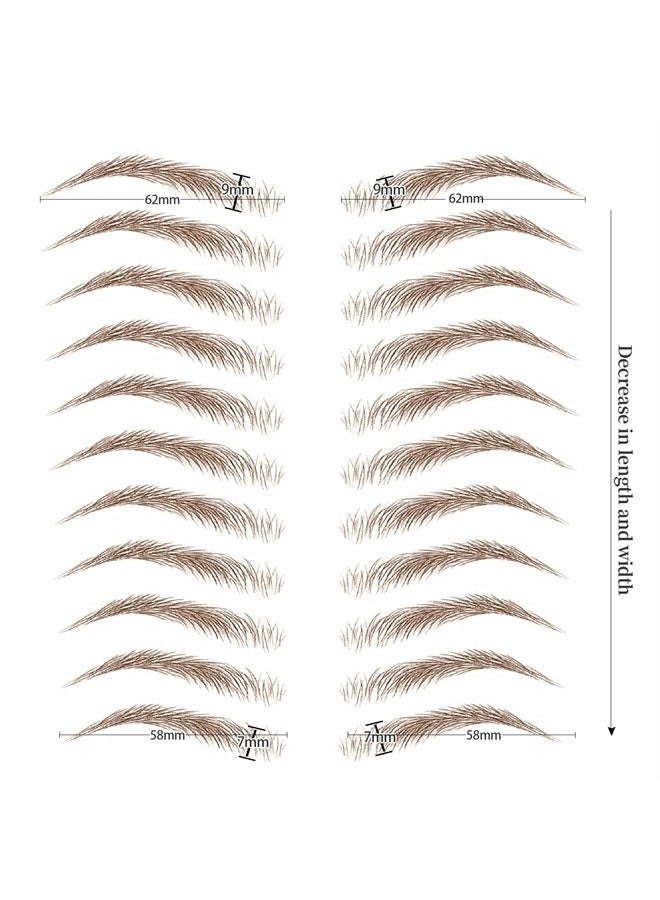 Aresvns 4D Eyebrow Tattoo Brown 66 Pairs! Waterproof Imitation fake eyebrows (Only for People without Eyebrows) Christmas Gift - Image 4